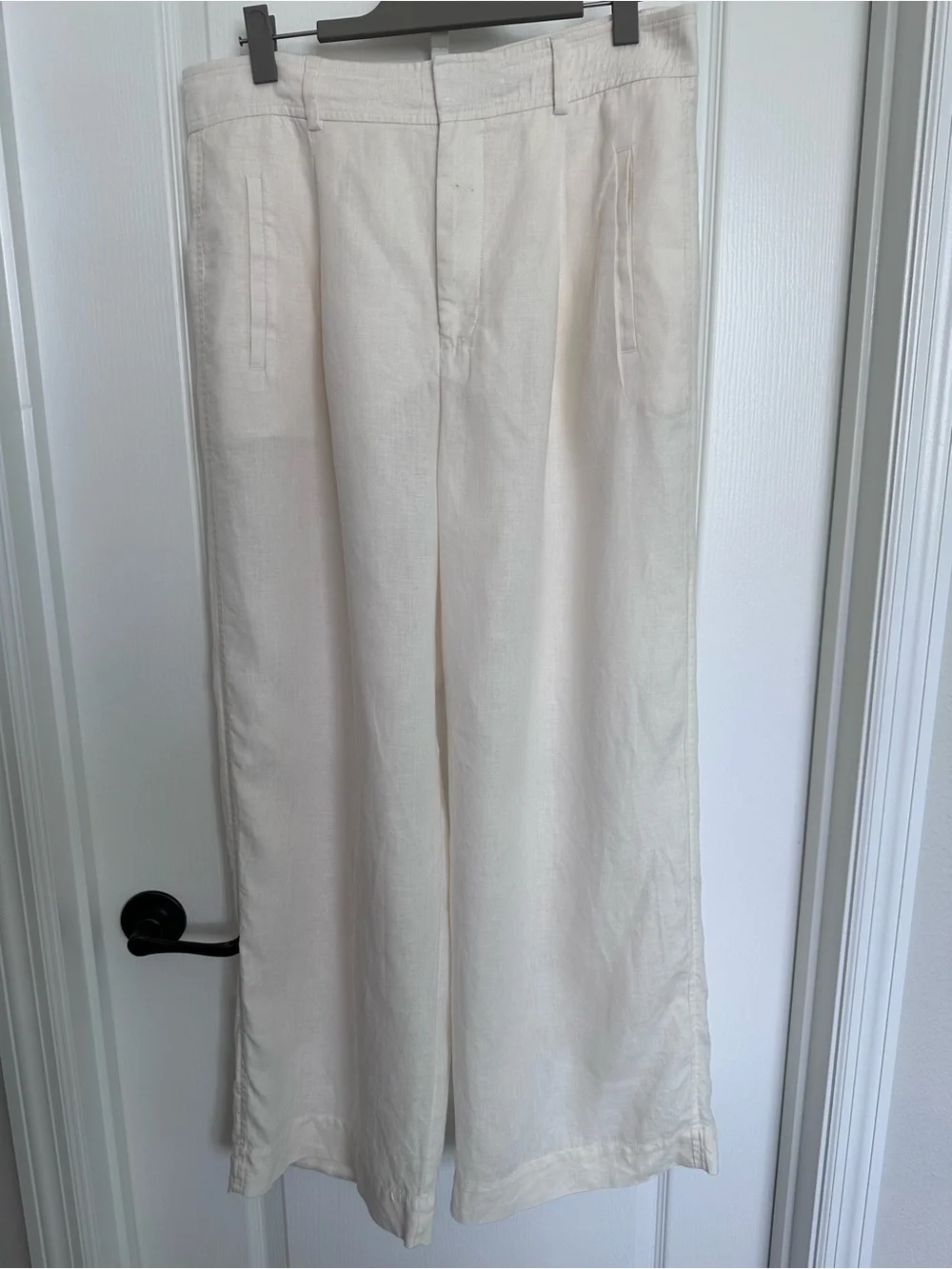 Everlane Natural Wide-Leg Linen Trousers - Picture 2 of 4